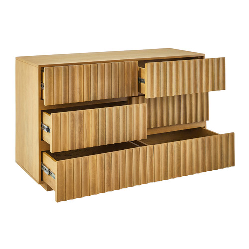 Mia Mango Wood 6 Drawer Chest