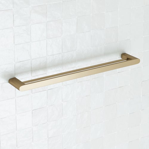 Brushed Gold Clovelly Double Tower Rail