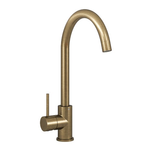 Antique Brass Clovelly Gooseneck Kitchen Sink Mixer