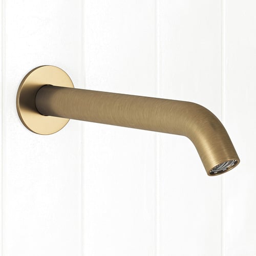 Antique Brass Clovelly 200mm Curved Bath/Basin Wall Spout