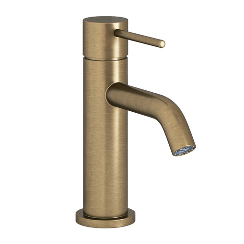 Antique Brass Clovelly Short Basin Mixer