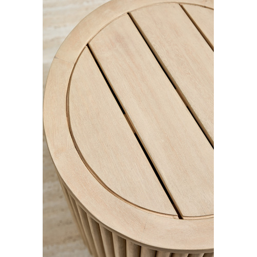 Como Eucalyptus Wood Outdoor Side Table