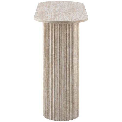 Tilly Travertine-Look Console Table