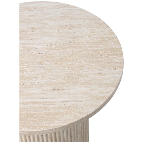 Tilly Travertine-Look Side Table