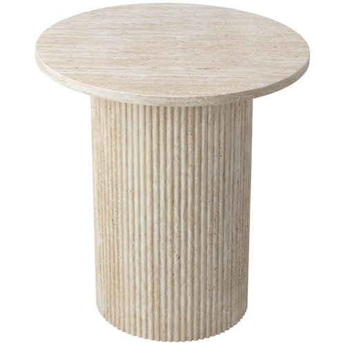 Tilly Travertine-Look Side Table