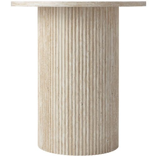 Tilly Travertine-Look Side Table