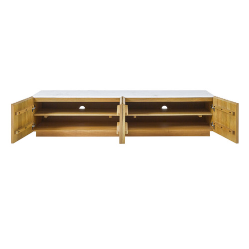 Mia Mango Wood & Marble TV Unit