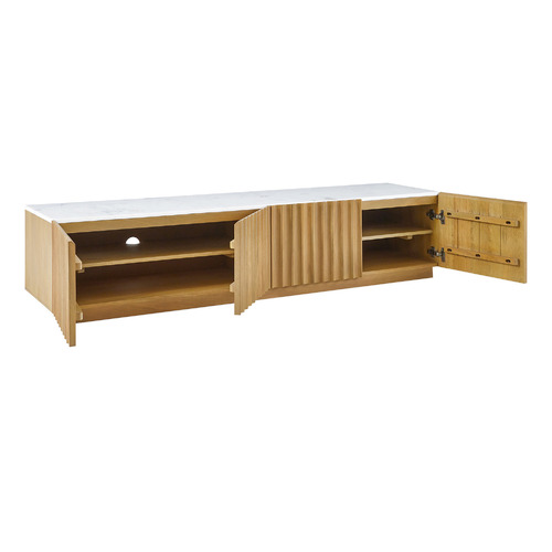 Mia Mango Wood & Marble TV Unit