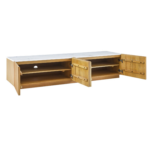 Mia Mango Wood & Marble TV Unit
