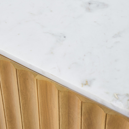 Mia Mango Wood & Marble TV Unit