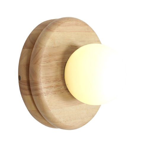 Fowler Rubberwood Wall Light
