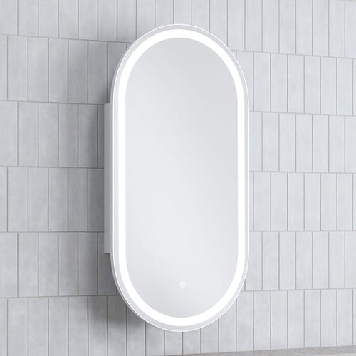 Soho 900mm Pill LED Mirrored Shaving Cabinet