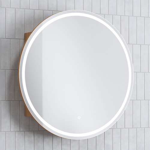 Soho 800mm Round LED Mirrored Shaving Cabinet