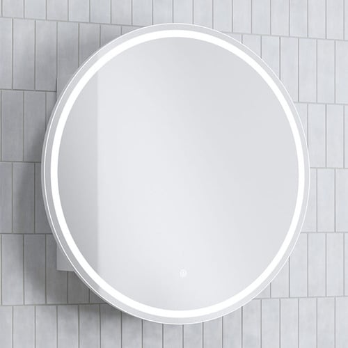 Soho 800mm Round LED Mirrored Shaving Cabinet