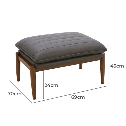 Aldric Genuine Leather Ottoman