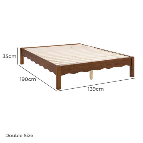 Evelyn Wavy Pine Wood Bed