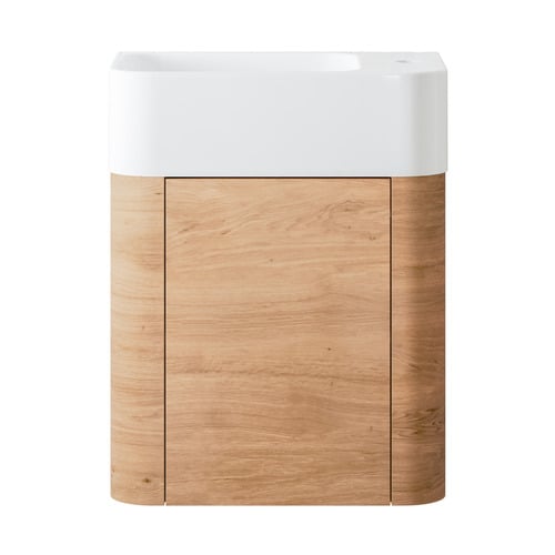 Boyd 460mm Natural Wall Hung Small Space Single Vanity