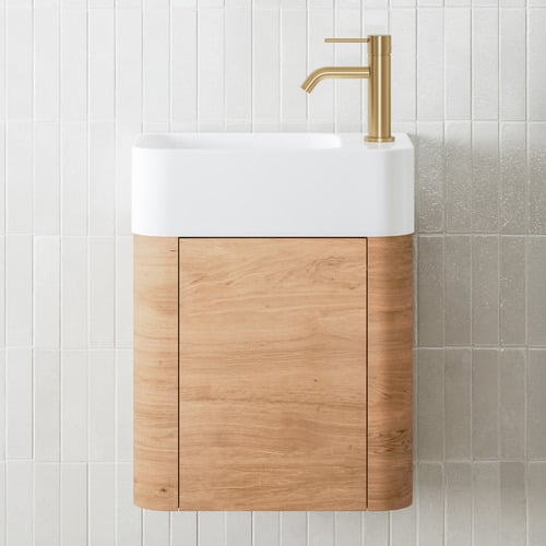 Boyd 460mm Natural Wall Hung Small Space Single Vanity