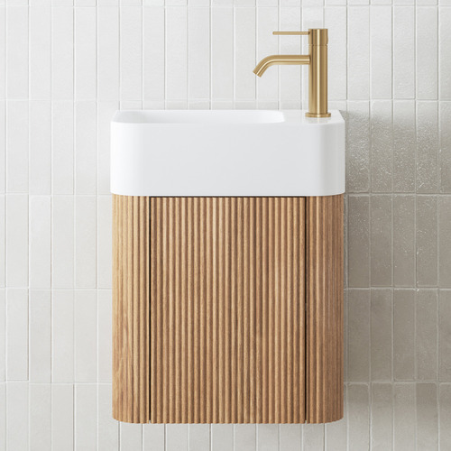 Nomad 460mm Natural Wall Hung Small Space Single Vanity
