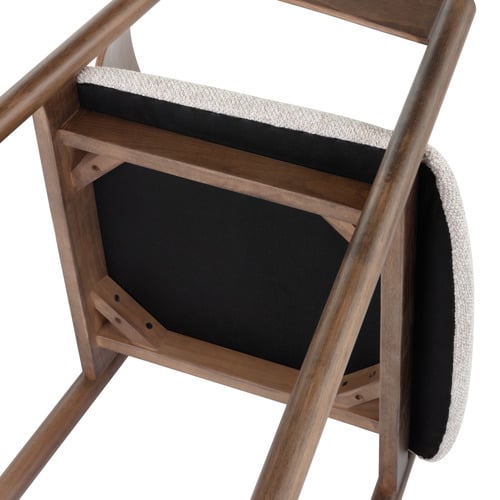 Mattia Curved Back Solid Beech Wood Dining Chair