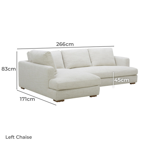 Haven 4 Seater Chenille Sofa with Chaise