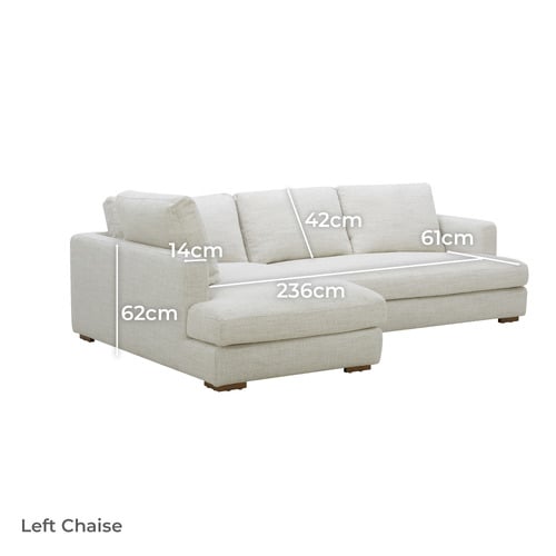Haven 4 Seater Chenille Sofa with Chaise