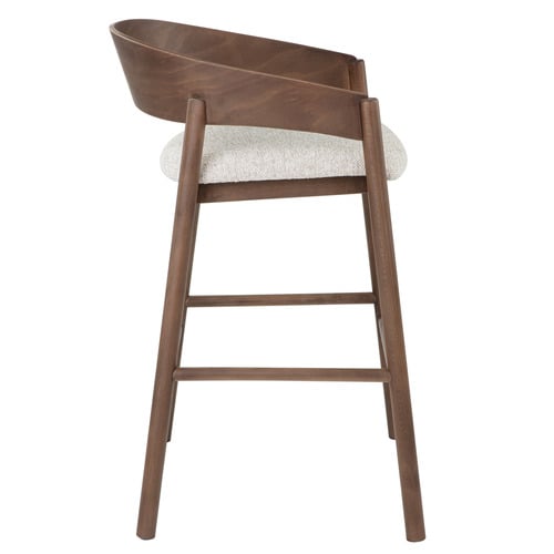 64.5cm Mattia Curved Back Solid Bar Stool
