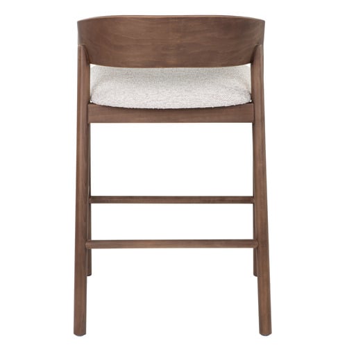 64.5cm Mattia Curved Back Solid Bar Stool