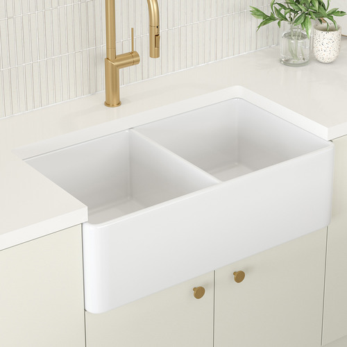 Bowral 830mm Double Fireclay Kitchen Sink