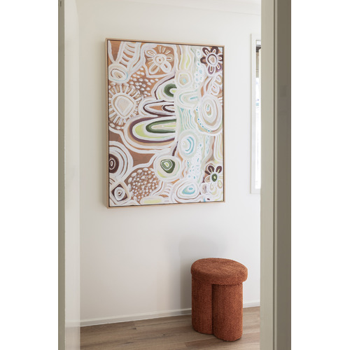Clover-Chenille-Ottoman