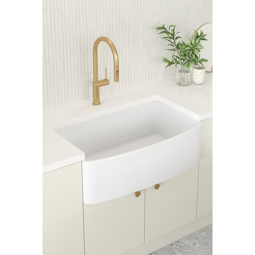 Bowral 835mm Single Fireclay Farmhouse Sink