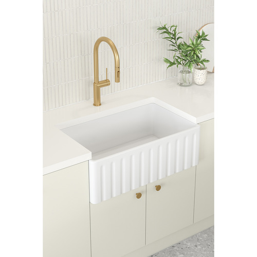 Bowral 760mm Single Fireclay Farmhouse Sink