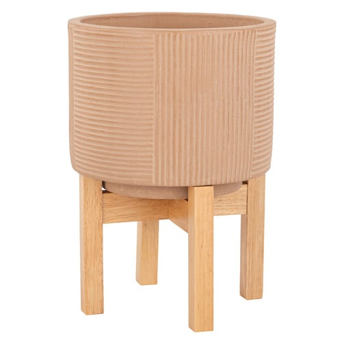 Flores Ceramic Planter with Stand