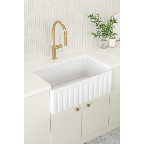 Bowral 760mm Single Fireclay Farmhouse Sink