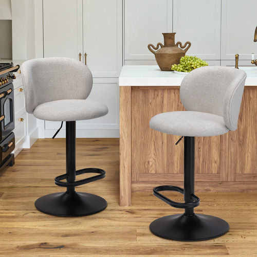Noel  Boucle Adjustable Bar Stools