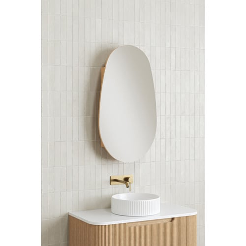 Mecca 500mm Oak Shaving Cabinet