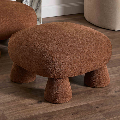 Caramel Barney Boucle Ottoman