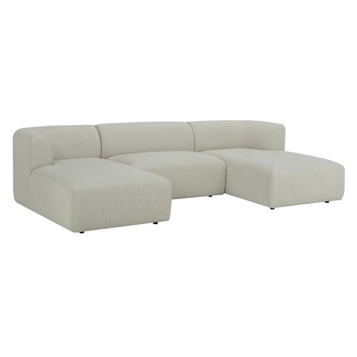 Gala Boucle Sofa with Double Chaise