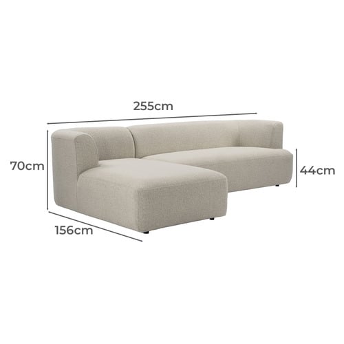 Gala 4 Seater Boucle Sofa with Chaise