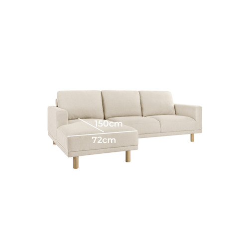 Orson 4 Seater Upholstered Sofa with Chaise