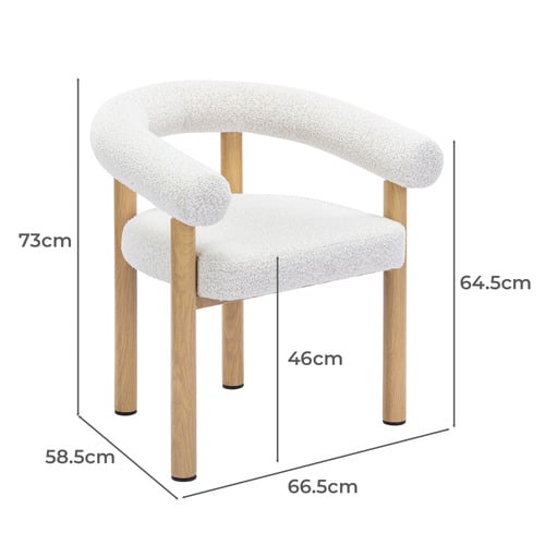 Roselin Boucle Carver Dining Chairs
