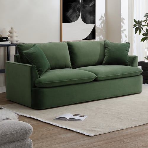 Softy 3 Seater Queen Velvet Sofa Bed