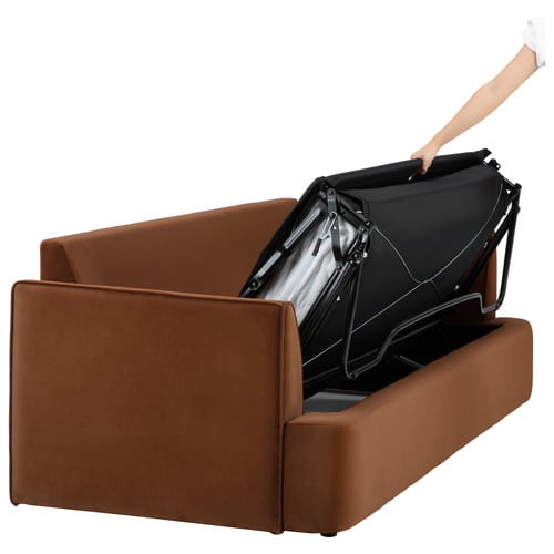 Softy 3 Seater Queen Velvet Sofa Bed