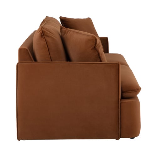 Softy 3 Seater Queen Velvet Sofa Bed