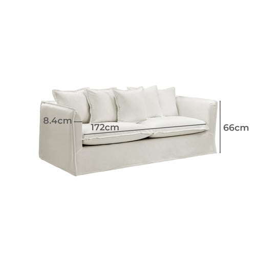 Montauk 3 Seater Slipcover Sofa