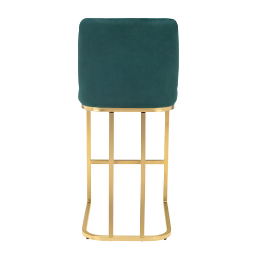 65cm Green Ottie Velvet Bar Stool