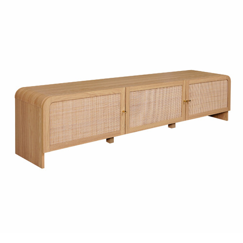 Maxine Curved Rattan TV Unit