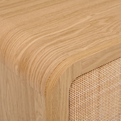 Maxine Curved Rattan TV Unit