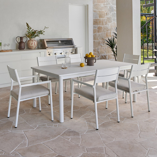 6 Seater Kamari Aluminium Outdoor Dining Set