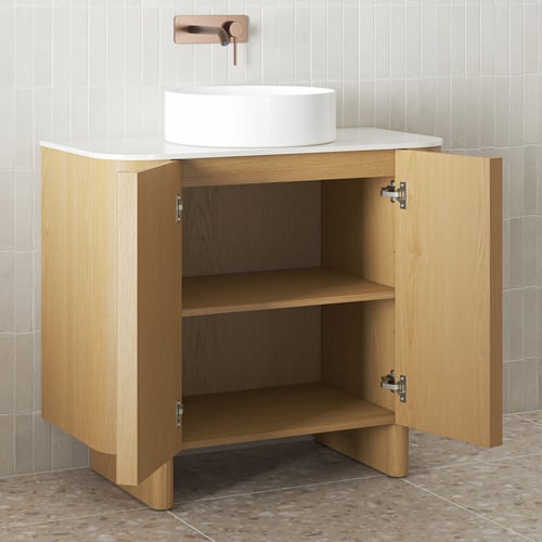 Valentine 900mm Natural Freestanding Single Vanity